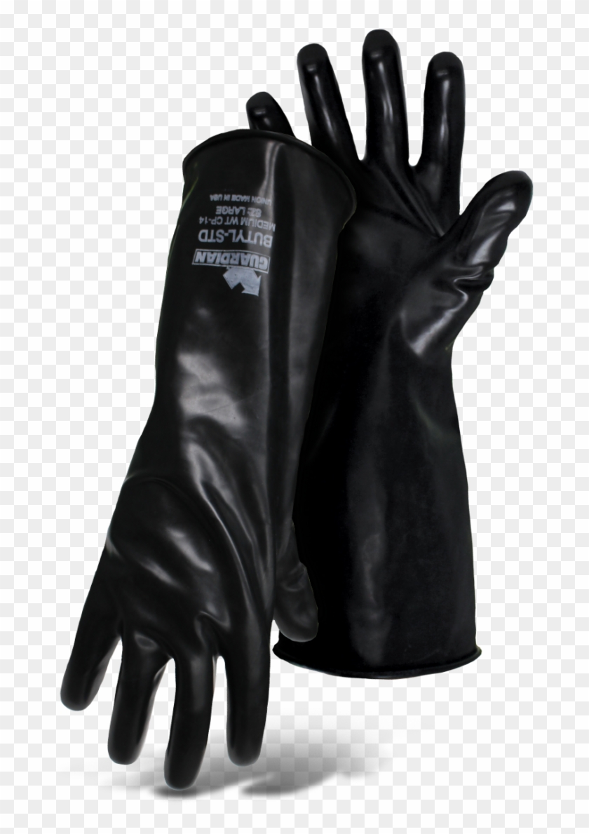 Guardian Butyl Rubber Glove 14 Mil Smooth Usa Made - Leather Clipart #1423793