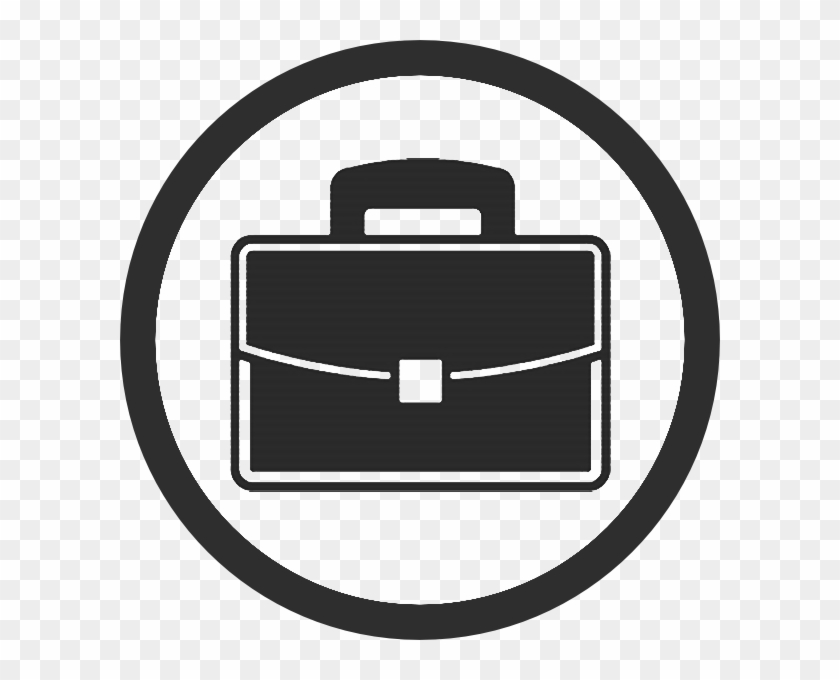 Briefcase Icon - Source - Paulhendrixfilms - Com - Suitcase Icon In Circle Clipart #1423908
