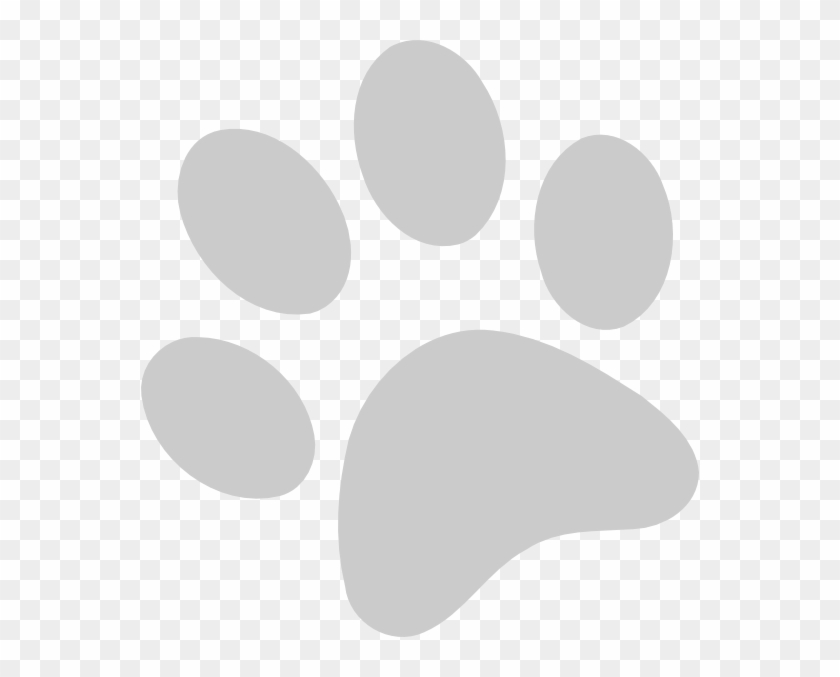 Gray Paw Print Clip Art - Png Download