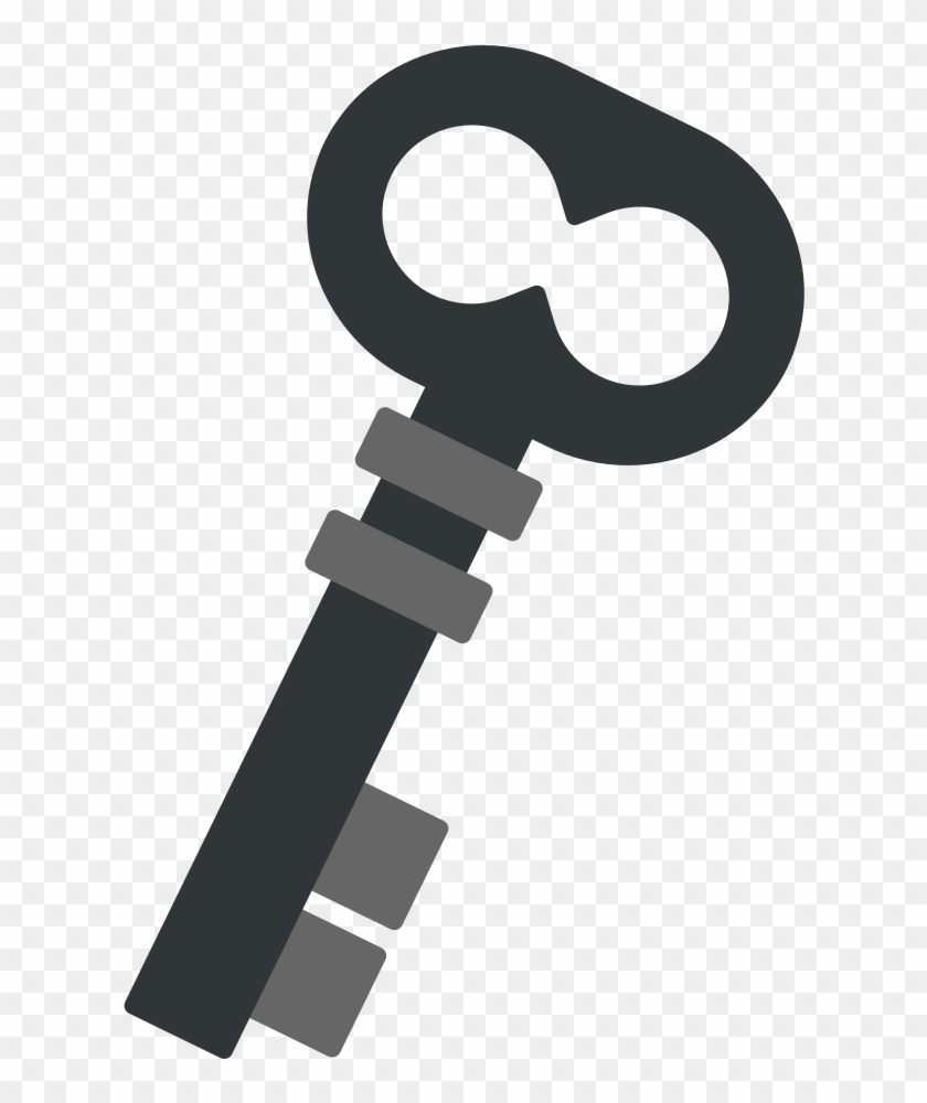 Key Emoji Png - Llave Antigua Dibujo Negra Clipart #1424079