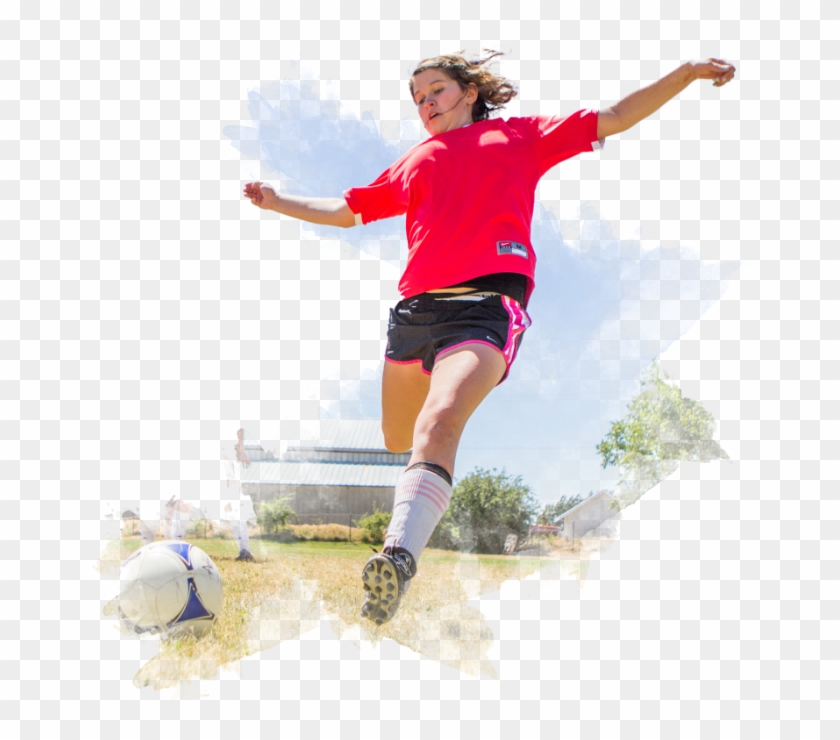 Soccer Girl - Jumping Clipart