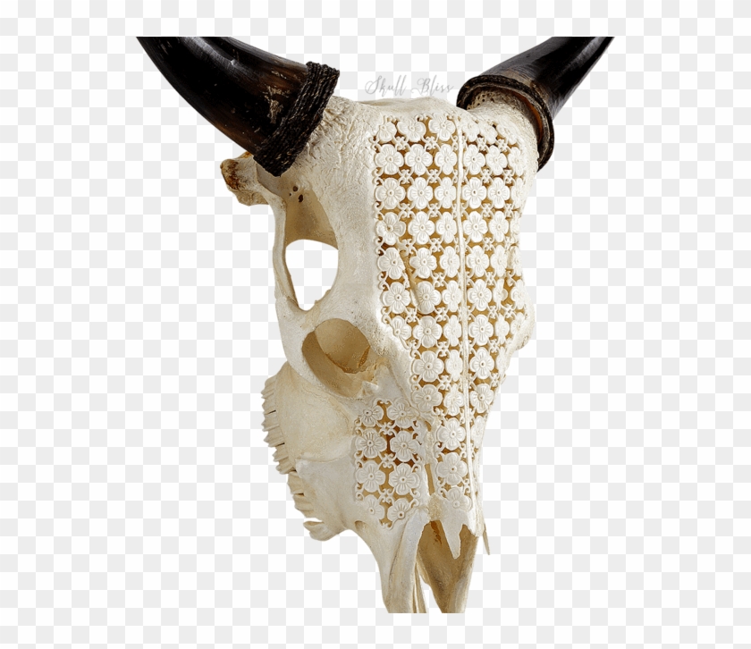 Carved Cow Skull - Cattle Clipart #1424916