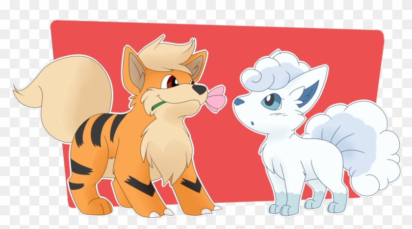 With The New Alola Vulpix My Vulpix X Growlithe - Alolan Vulpix X Vulpix Clipart