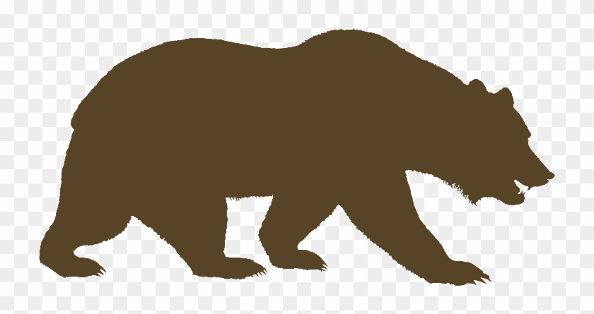California Flag Clipart Bear - Bear Silhouette - Png Download