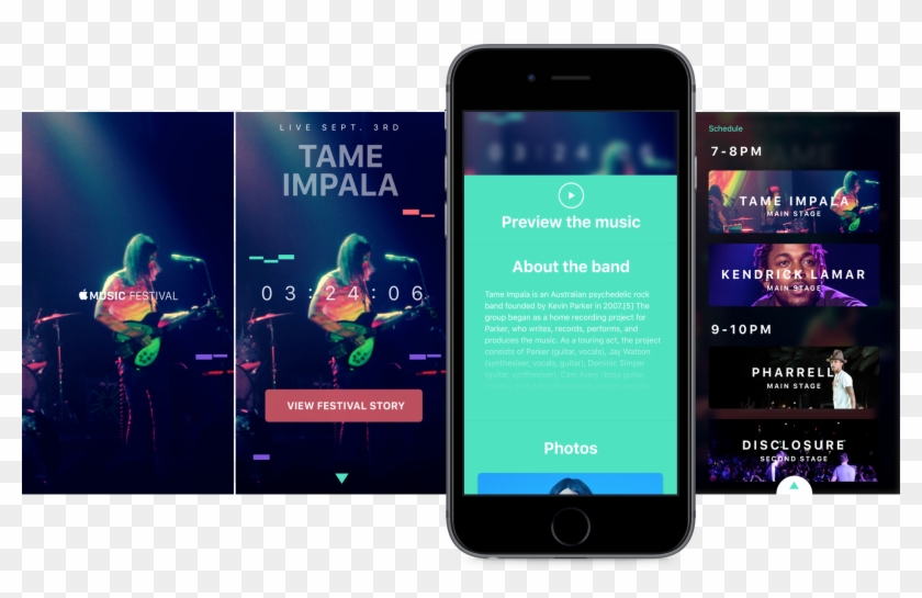 Apple Live Music Concept Mobile - Iphone Clipart #1425524