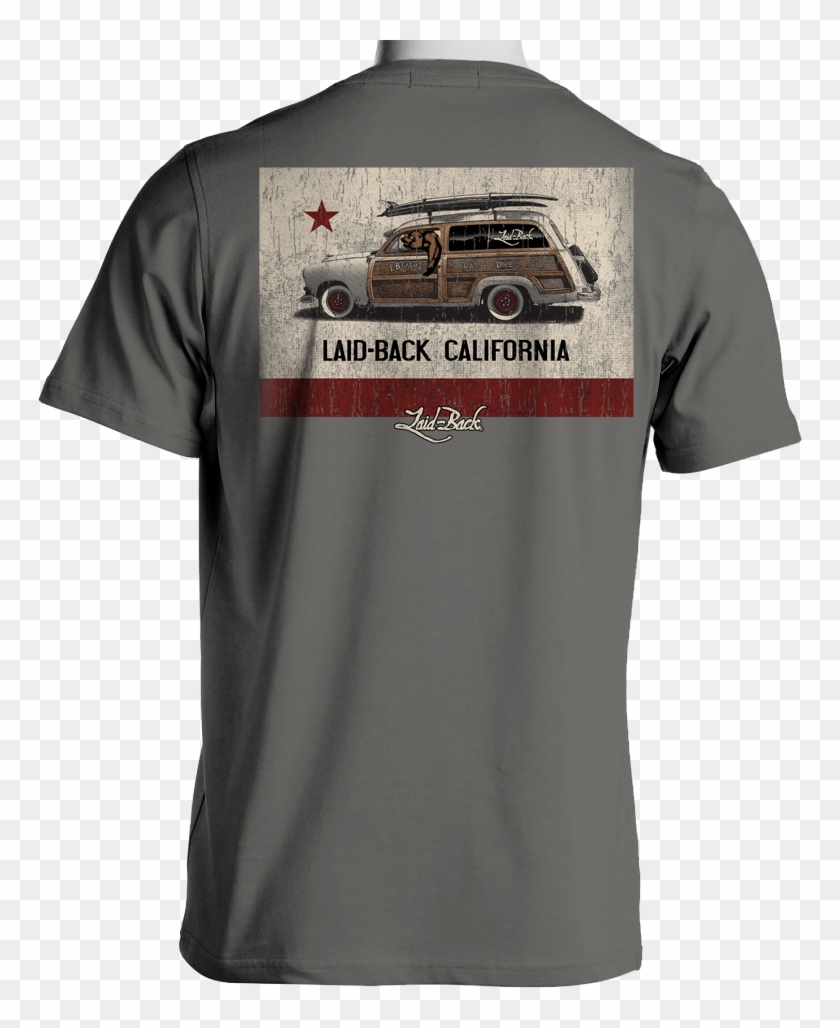 Cali Flag Woodie Men's Chill T Shirt - Float Plane T Shirt Clipart #1425752