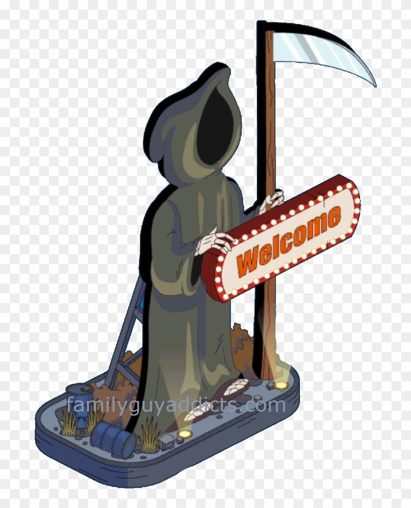 Death Welcome Sign - Cartoon Clipart #1426373