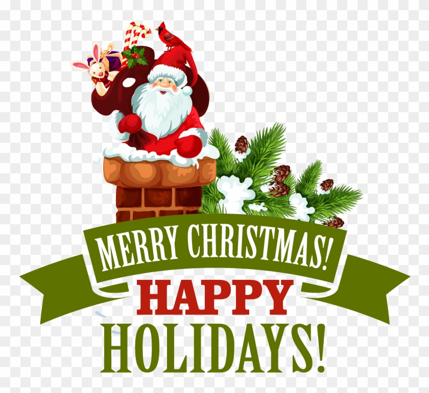 I Will Do Elegant Christmas Logo - Merry Christmas And Happy Holidays Banner Clipart