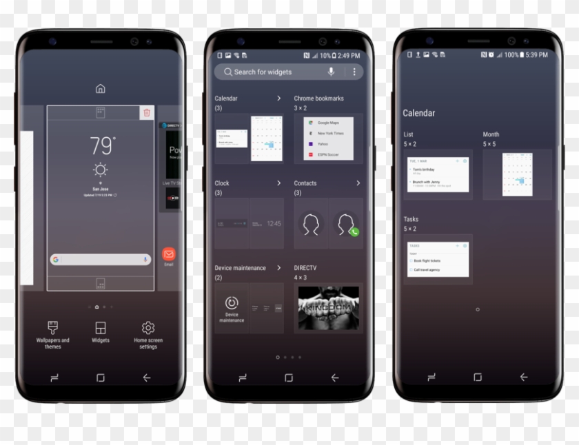 Here's How To Add Widgets On Your Samsung Galaxy S8 - Widget Samsung S8 Clipart #1427339