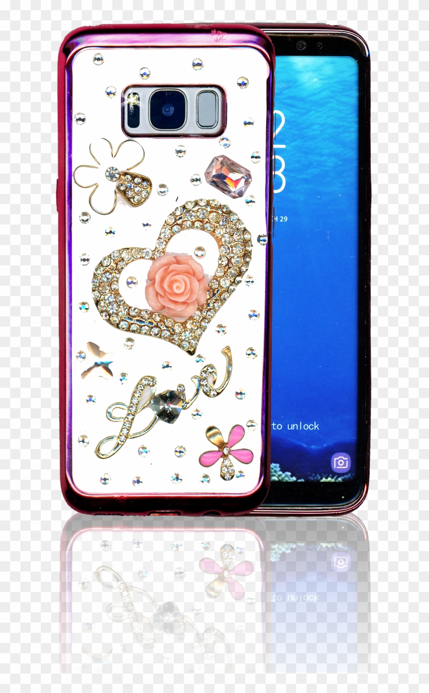 Samsung Galaxy S8 Mm Bling 3d Heart - Smartphone Clipart