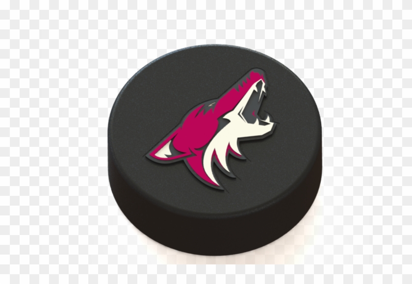 Arizona Coyotes Logo On Hockey Puck 3d Print - Arizona Coyotes Logo 3d Clipart #1429055