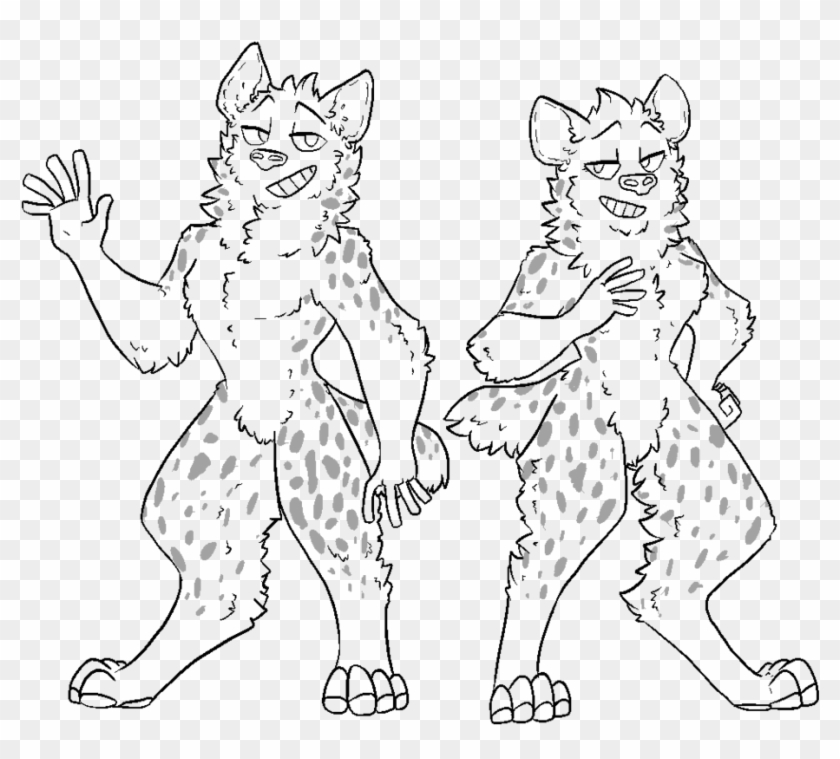 Drawn Hyena Base - Anthro Hyena Base Clipart