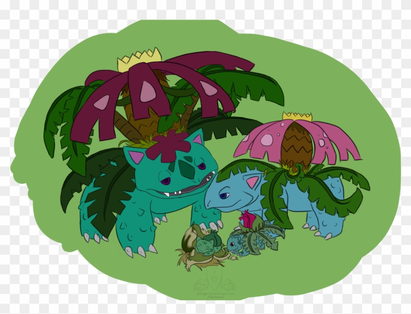 Bulbasaur Evolution Line - Cartoon Clipart #1429108