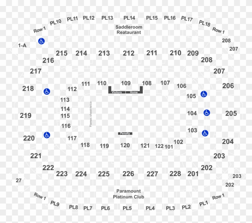 Calgary Flames Vs Arizona Coyotes Tickets On 01/13/19 - Arena Seating Chart Clipart