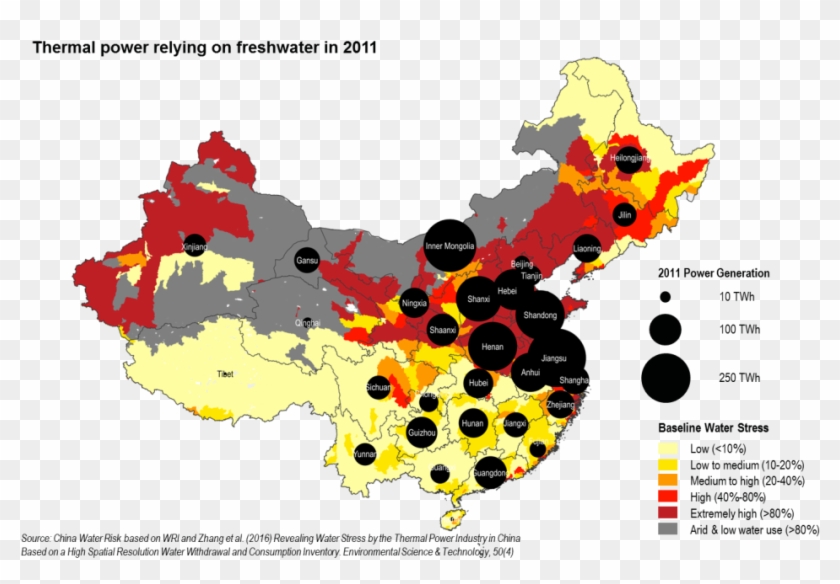 Freshwater Reliant Power - Energy Resources Of China Clipart #1429975