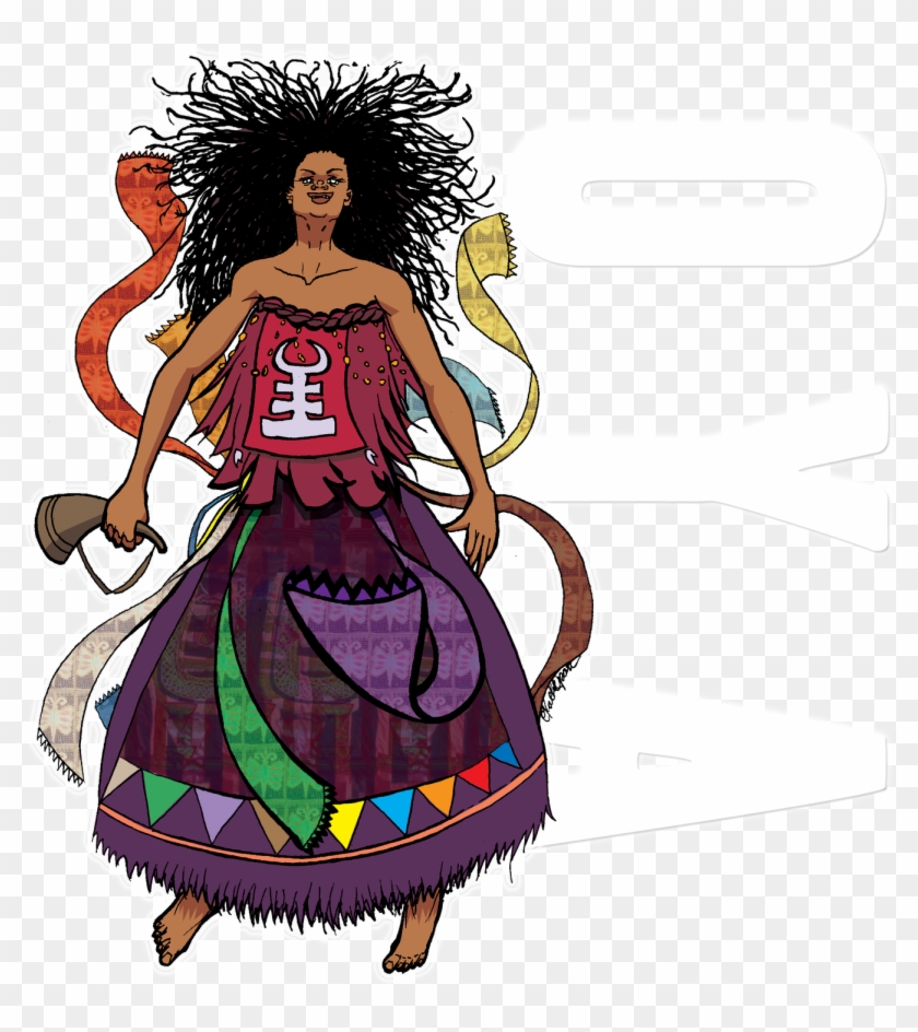 T-shirt Based On The Orisa Oya, Mother Of The Wind, Clipart #1430682