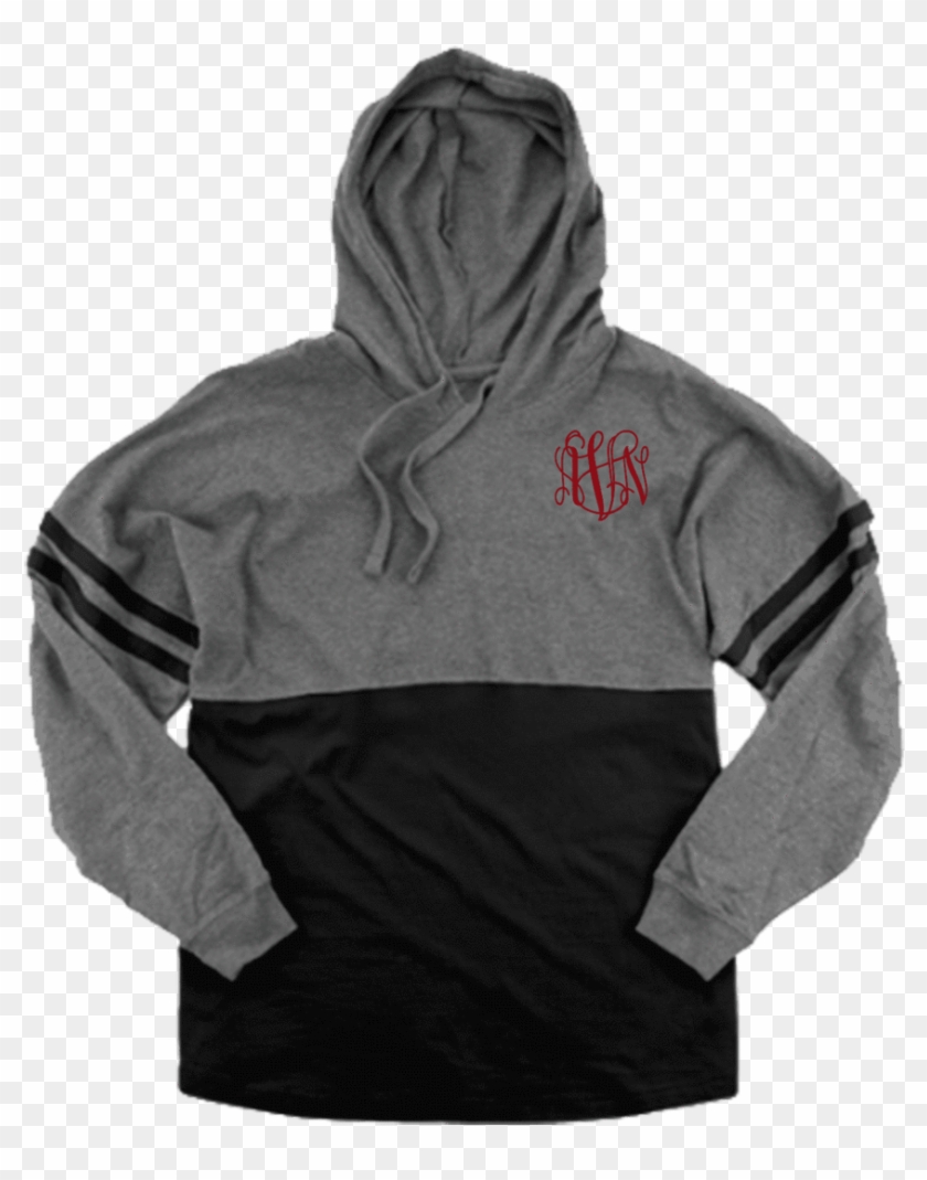 Hooded Pom Pom Jersey, Granite And Black Clipart