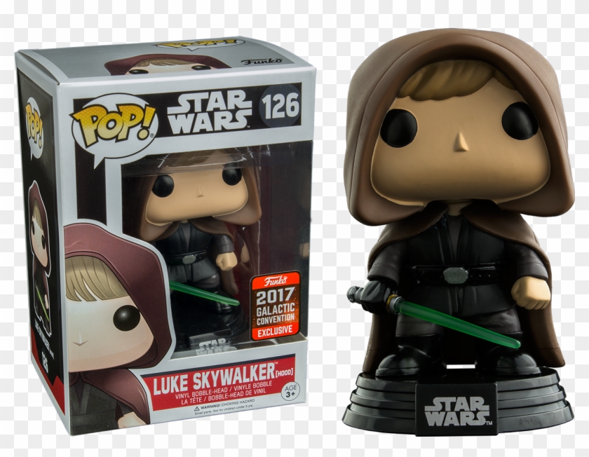 Luke Skywalker Hooded Jedi Pop Vinyl Figure - Star Wars Funko Pop Luke Skywalker Clipart