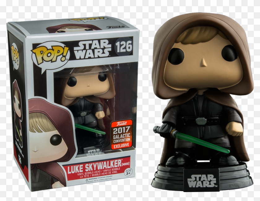 Luke Skywalker Hooded Jedi Pop Vinyl Figure - Star Wars Funko Pop Luke Skywalker Clipart #1431145