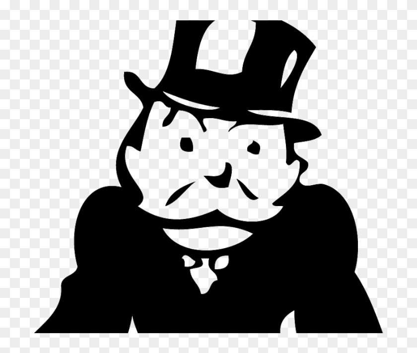 Monopoly Png - Black And White Monopoly Man Clipart #1431873