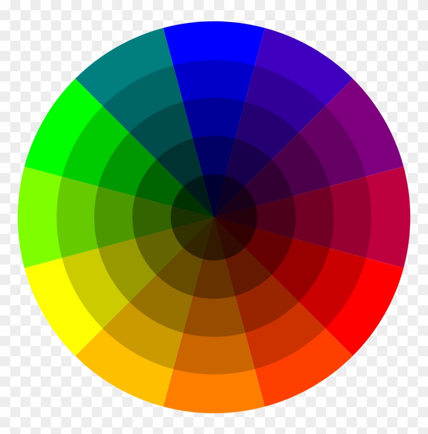 Color Shade Png - Colour Wheel Tints And Shades Clipart #1433383
