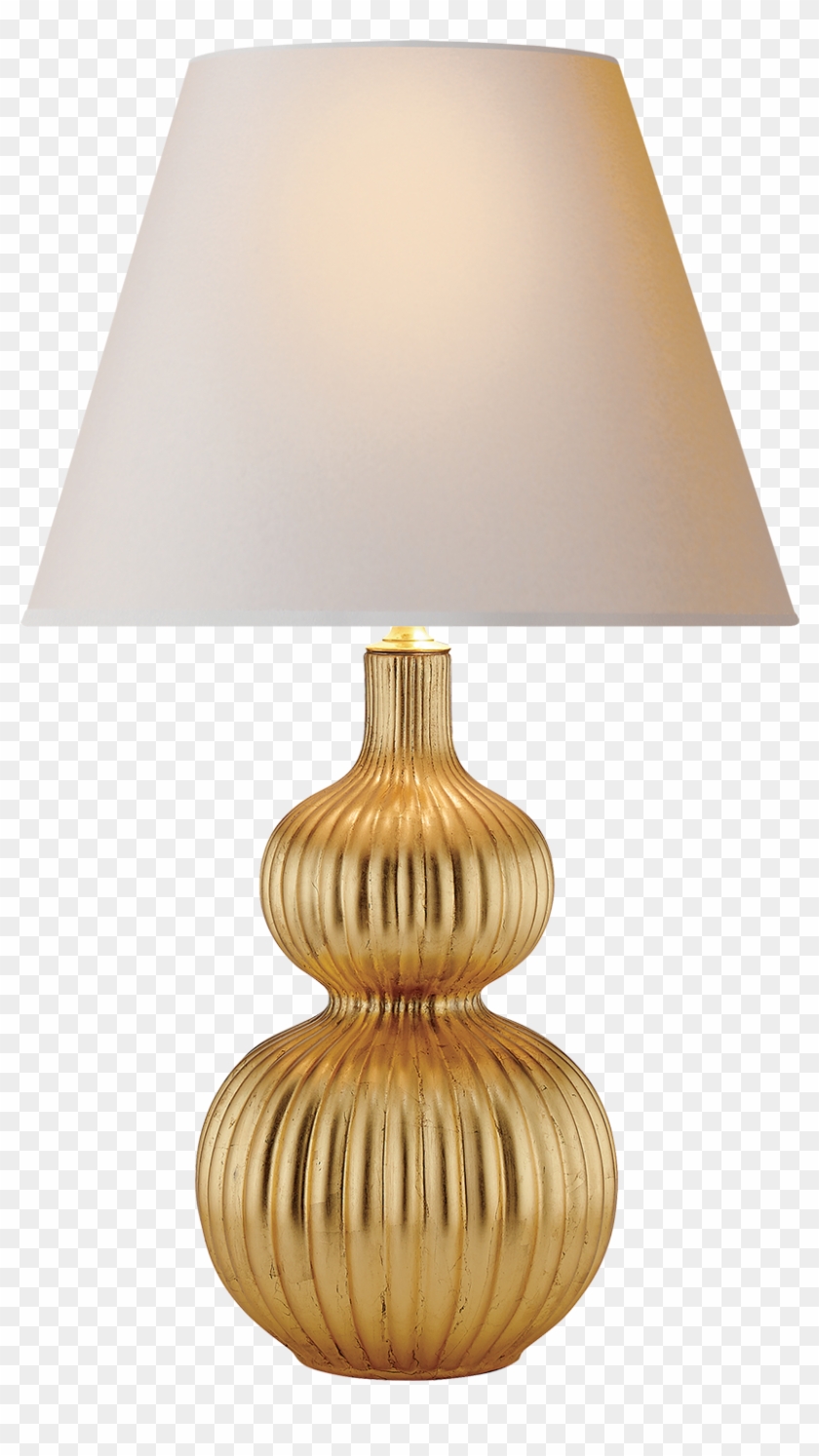 Lucille Table Lamp In Gilded With Natural Paper Shade Clipart