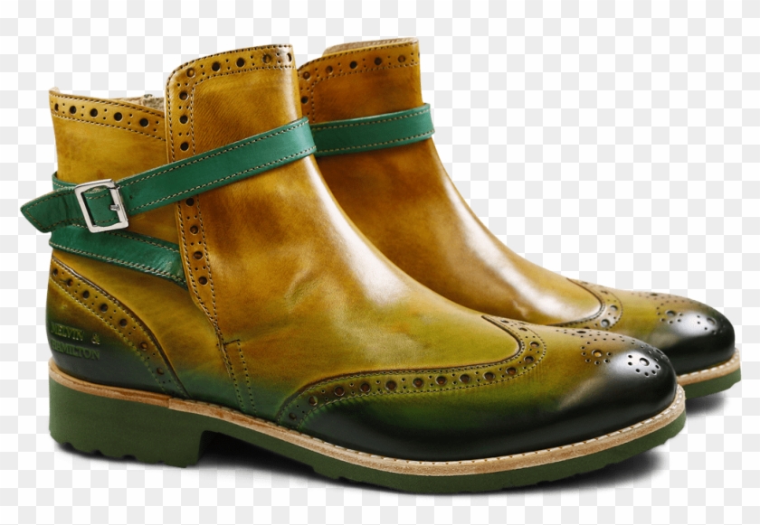 Ankle Boots Amelie 11 Crust Sun Shade Green Strap Green - Chelsea Boot Clipart #1433662