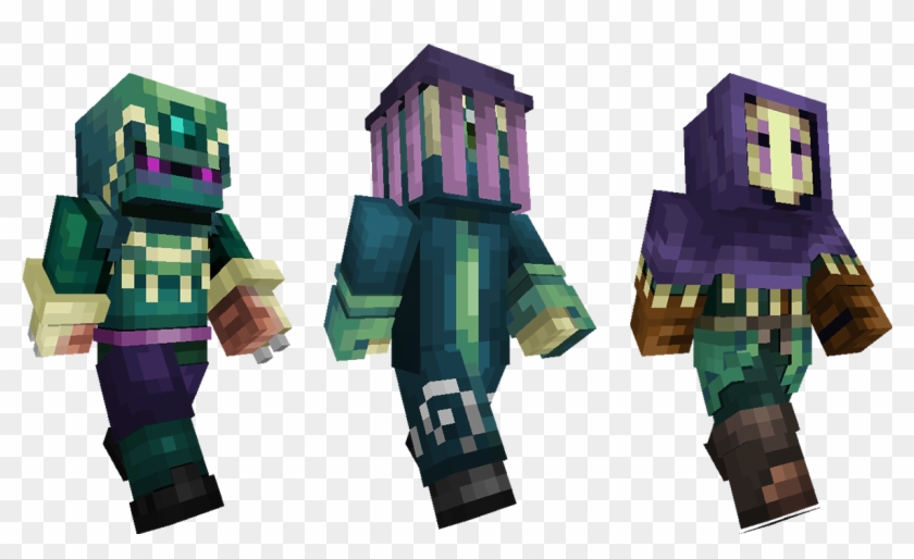 What Frightful Faces Lie Beneath Their Masks Are The - Minecraft Second Skin Layer Clipart