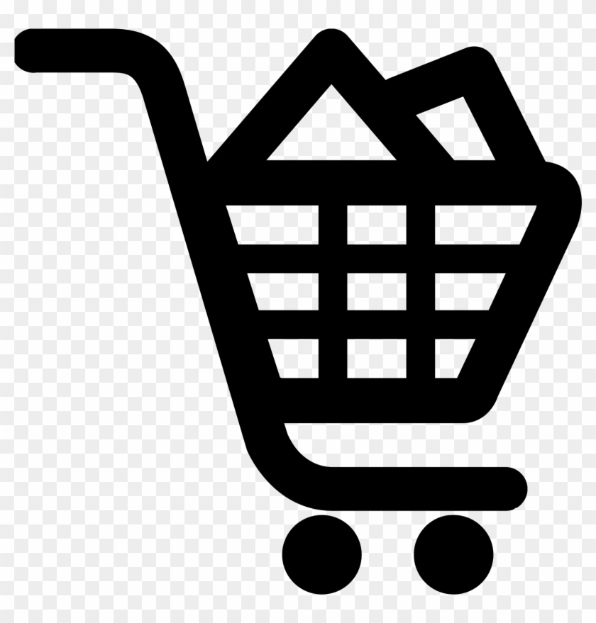 Image Black And White Buying Icon - Black Shopping Cart Icon Clipart
