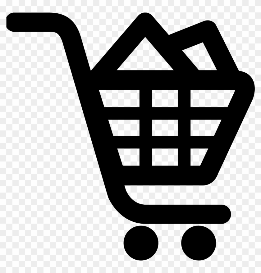 Image Black And White Buying Icon - Black Shopping Cart Icon Clipart #1434544