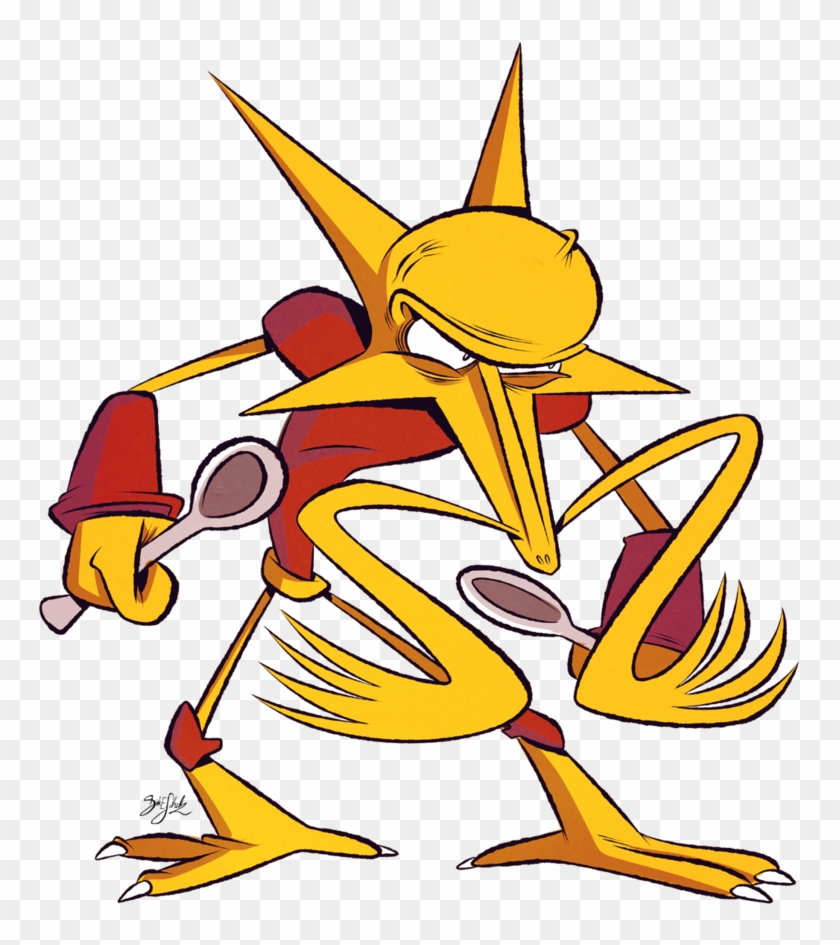 Alakazam By Themrock - Cartoon Clipart #1434628