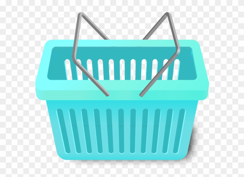 Shopping Cart -turquoise Blue - Shopping Basket Png Transparent Clipart #1434630