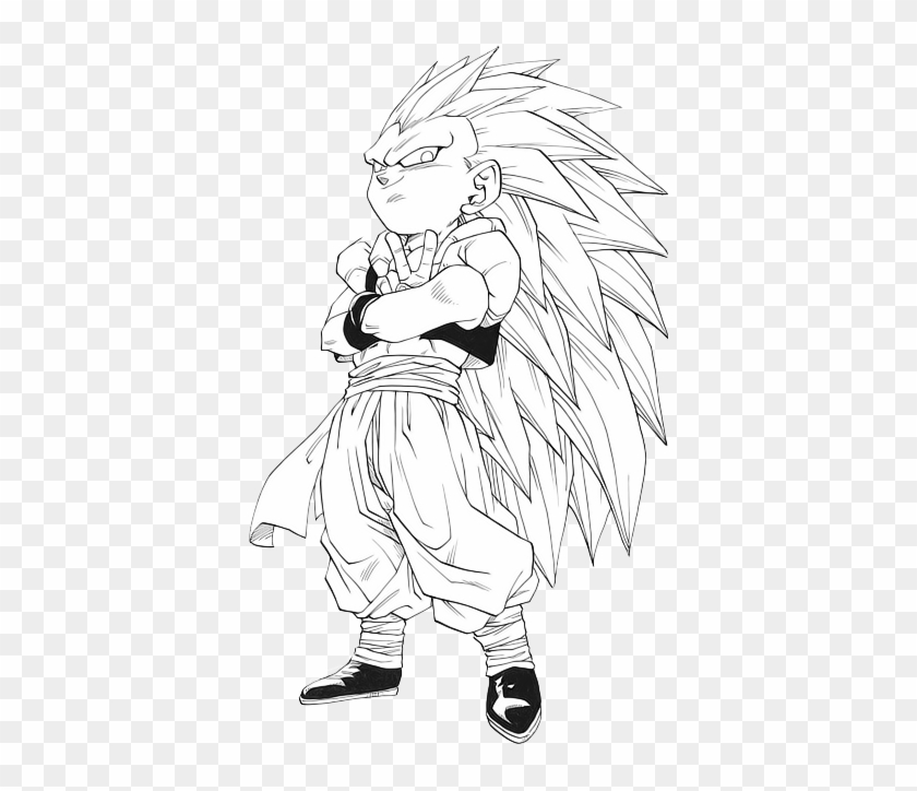 Dbz Bw Dragon Ball Z Transparent Dragonball Z Gotenks - Goku Clipart