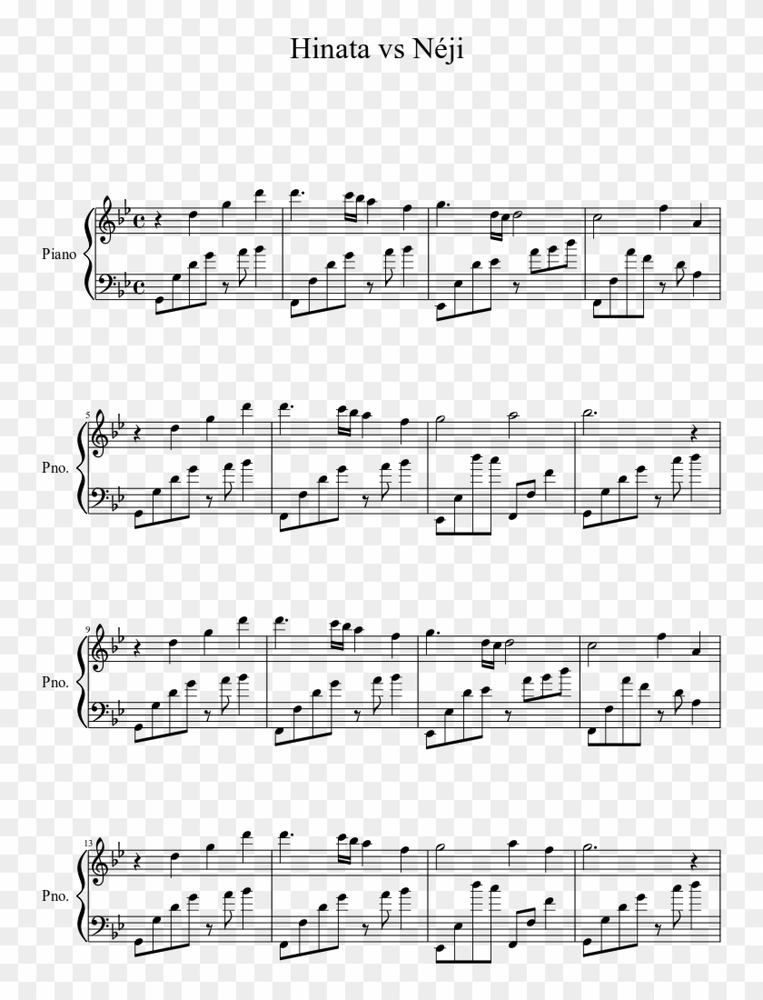 Hinata Vs Néji Sheet Music 1 Of 3 Pages - Wind Brian Crain Noten Clipart