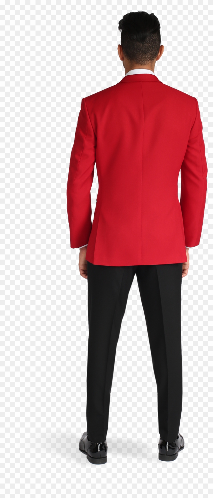 Red Peak Lapel Tuxedo - Suit Clipart
