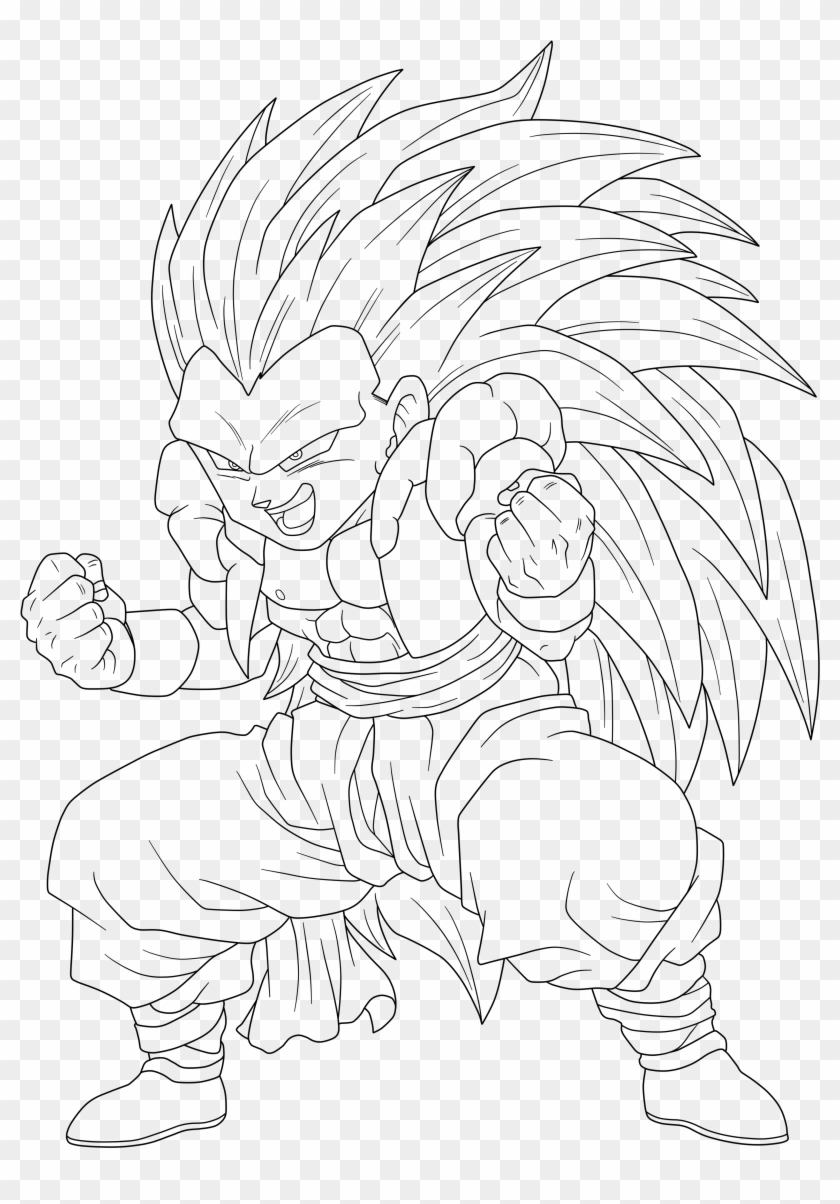 28 Collection Of Gotenks Ssj3 Drawing Clipart