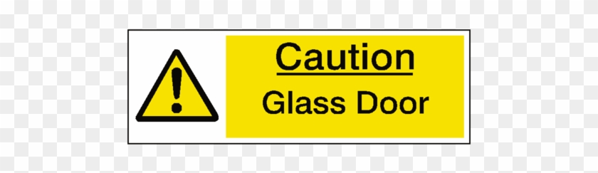 Glass Door Label - Caution Clear Glass Sign Clipart
