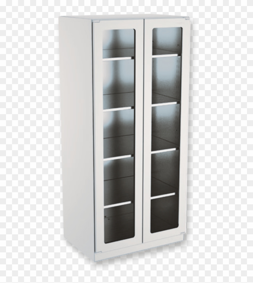 Hoehle Medical Storage Cupboard, With Glas Doors, Stainless - Hospital Cabinet Glass Doors Clipart