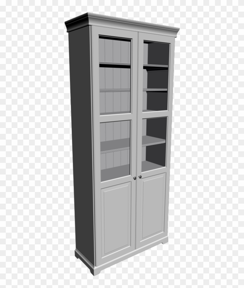 Liatorp Bookcase, White With Panel/glass Door - Cupboard Clipart