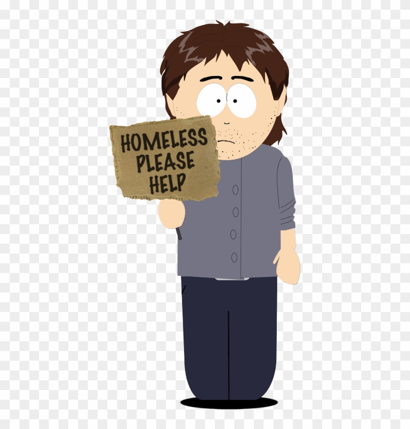 cartoon on net: Cartoon Homeless Man