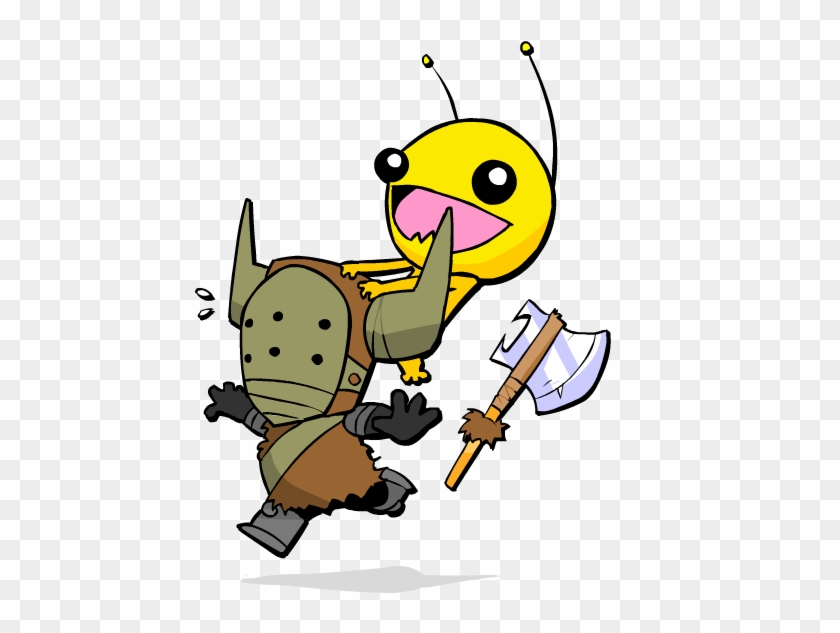 Alien And Barbarian Tall - Alien Hominid Castle Crashers Clipart #1436578