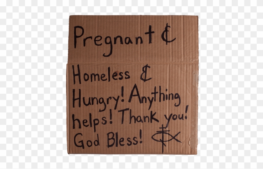 I See These Signs As Signposts Of My Own Journey, Inward - Pregnant And Homeless Sign Clipart #1436711