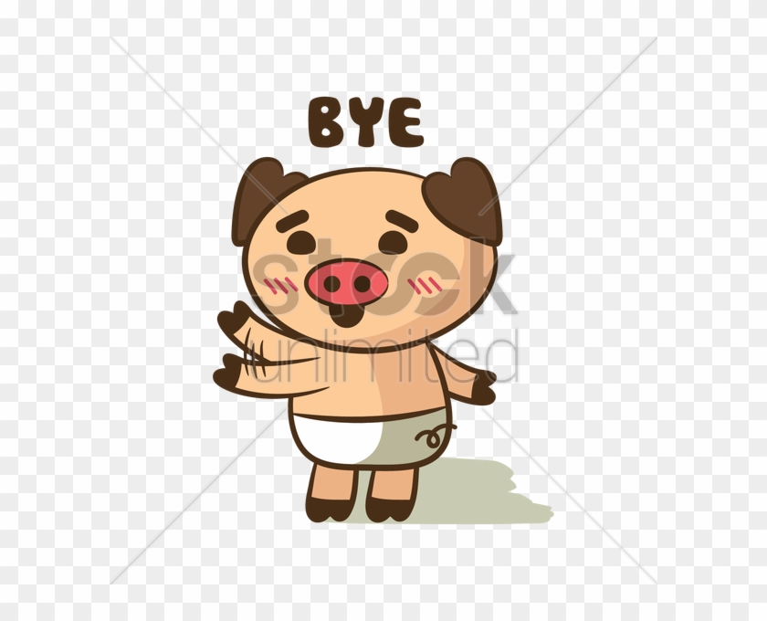 Kids Waving Goodbye Png - Pig Saying Goodbye Clipart #1436762