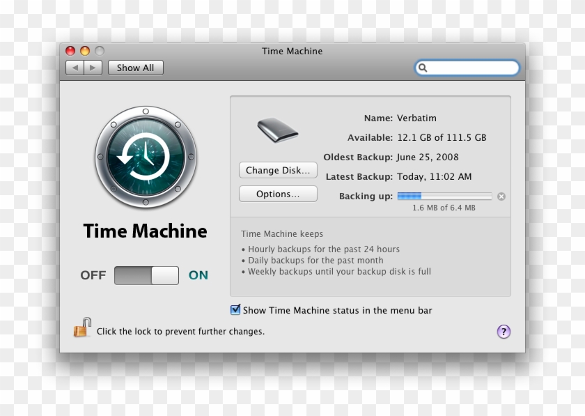 Uh Oh, After This Backup I'll Only Have A Few Gb Left - 10.7 5 Time Machine Clipart #1436897