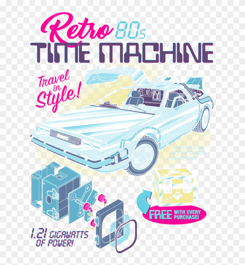 Retro 80s Time Machine Clipart #1437088
