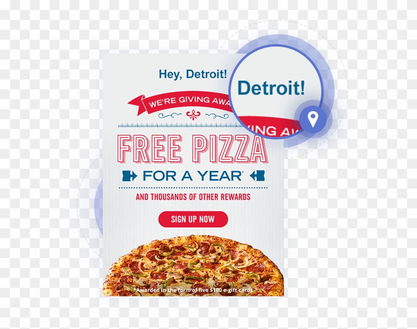 Case Dominos Geo - Free Pizza For A Year Clipart #1437368