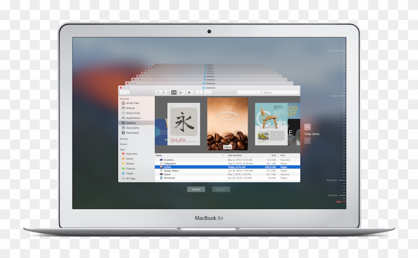 Timemachine - Cover Flow Macos Sierra Clipart