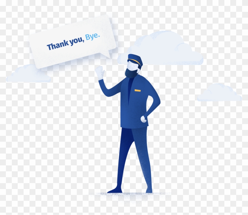 Thank You, Bye - Illustration Clipart #1437585