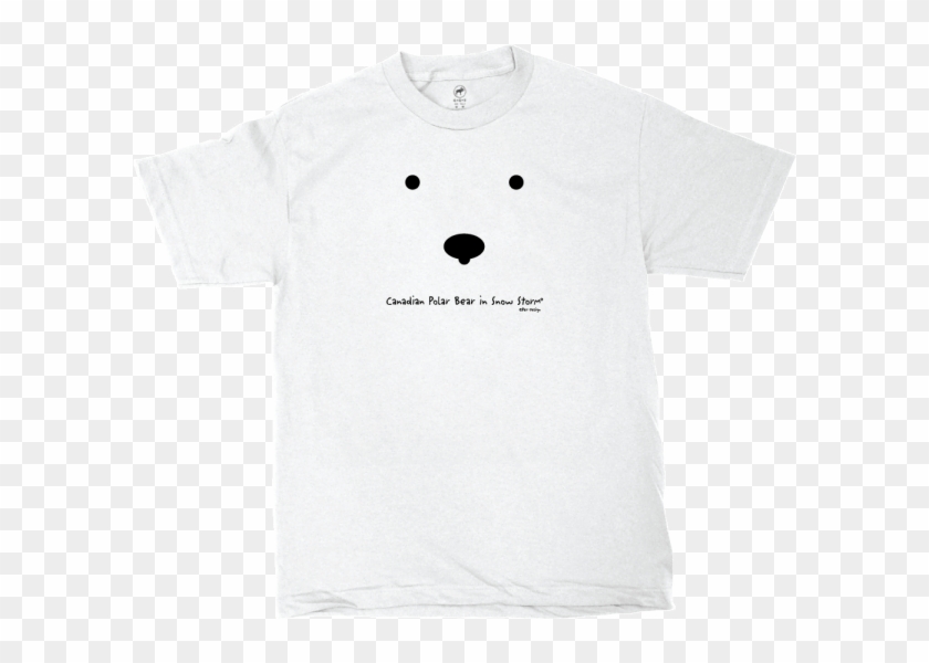 Polar Bear In Snow Storm T-shirt - Polar Bear In Snow Storm T Shirt Clipart