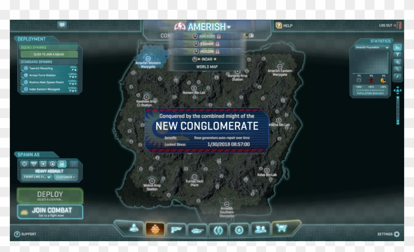 Dev Ui Bug] All The Continents Show The Unstable Icon - Planetside 2 Hive Icon Clipart